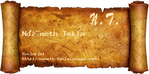 Németh Tekla névjegykártya