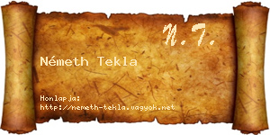 Németh Tekla névjegykártya